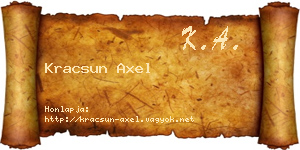 Kracsun Axel névjegykártya